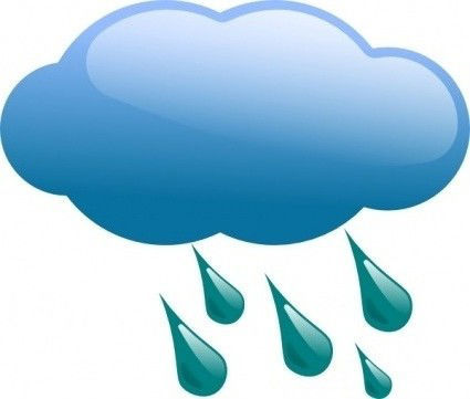 425x361 Clipart Rain Coloured Image