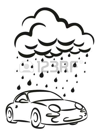 345x450 Rain Clipart Car