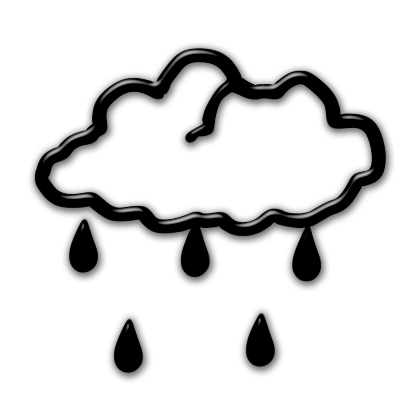 420x420 Rain Cloud Shape With A Few Raindrops Icon