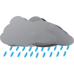 256x256 Rain Clipart Grey Cloud