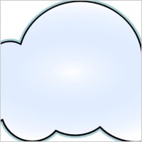 200x200 Free Printable Cloud Clip Art