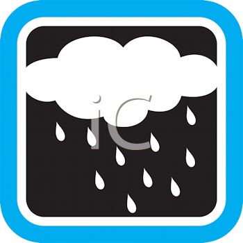 350x350 Weather Icon Showing A Rain Cloud