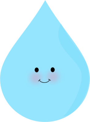 294x400 Cute Raindrop Clip Art