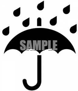 258x300 Of Raindrops On An Umbrella Clip Art Image
