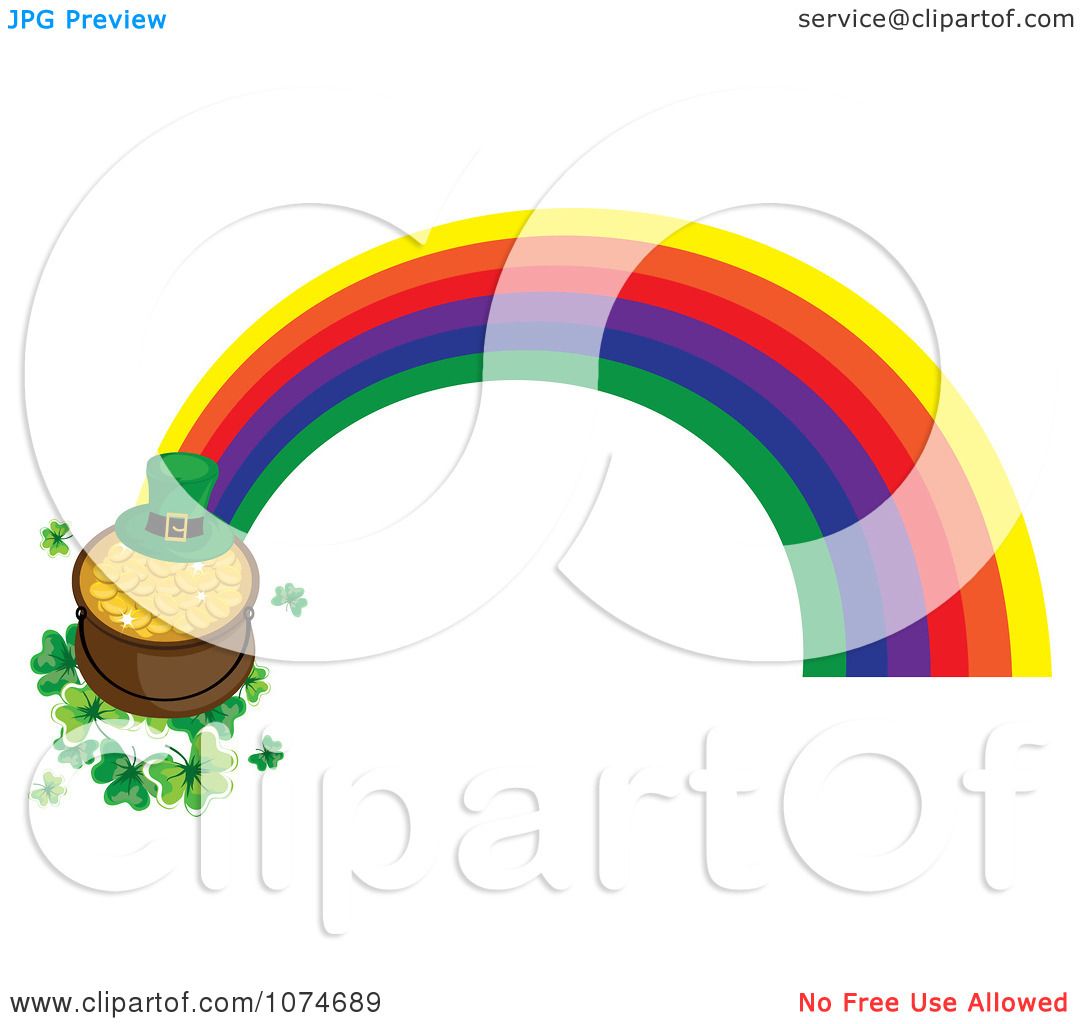 1080x1024 Clipart Leprechaun Hat And Pot Gold On Shamrocks At The End