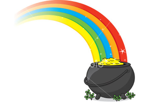 500x343 Rainbow Clipart Gold