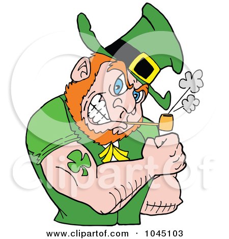 450x470 Royalty Free (Rf) Clip Art Illustration Of A Leprechaun Holding