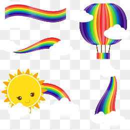 260x261 4 Beautiful Rainbow Clipart, Rainbow, Clip Art, Sun Png And Vector