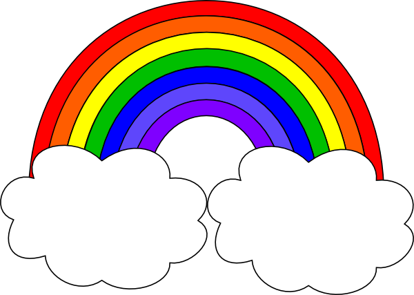 600x427 Rainbow With Clouds Clipart
