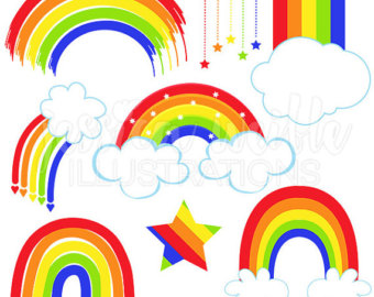 340x270 Rainbow Clip Art Etsy