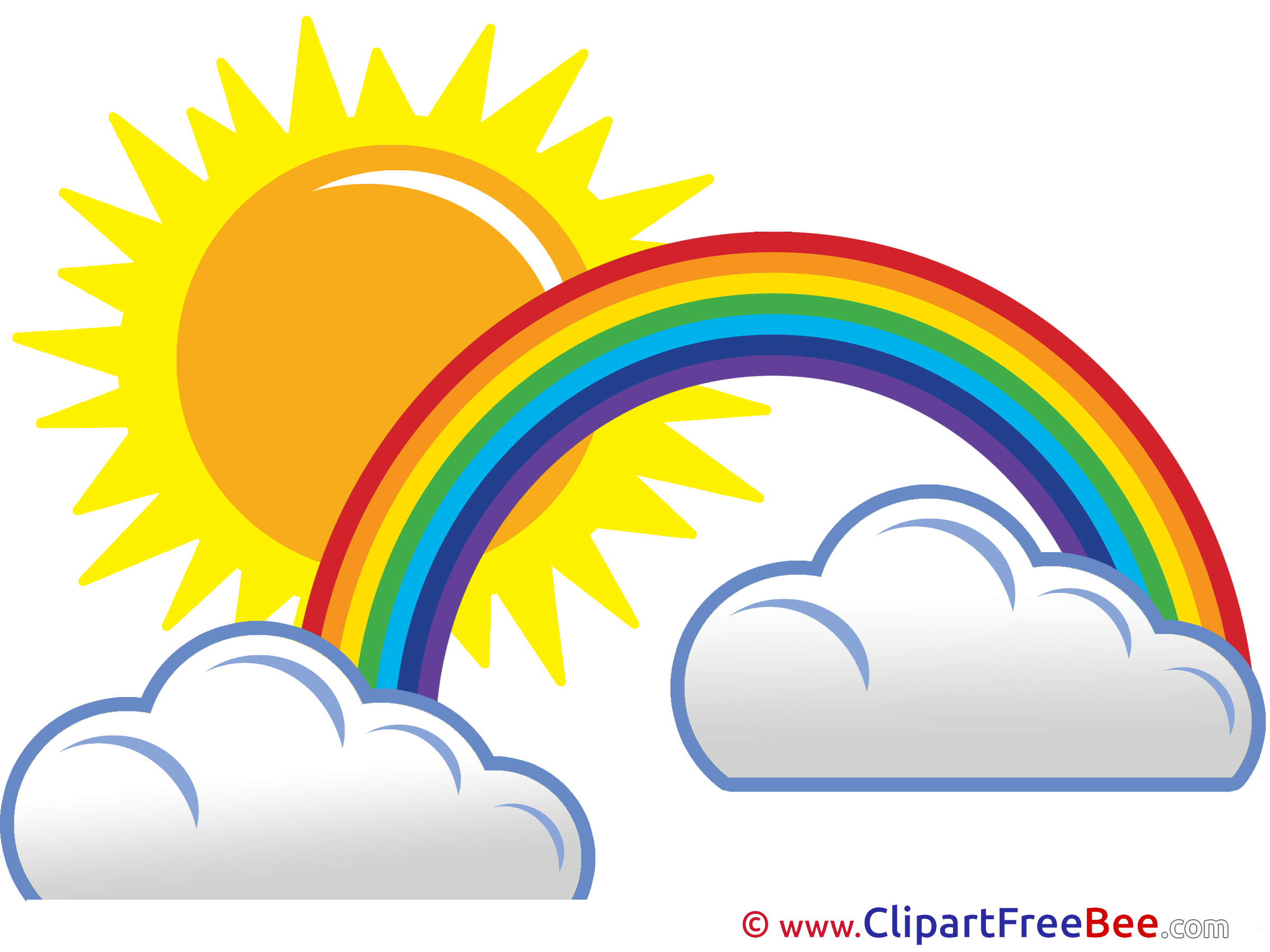 2400x1800 Rainbow Clipart Sun