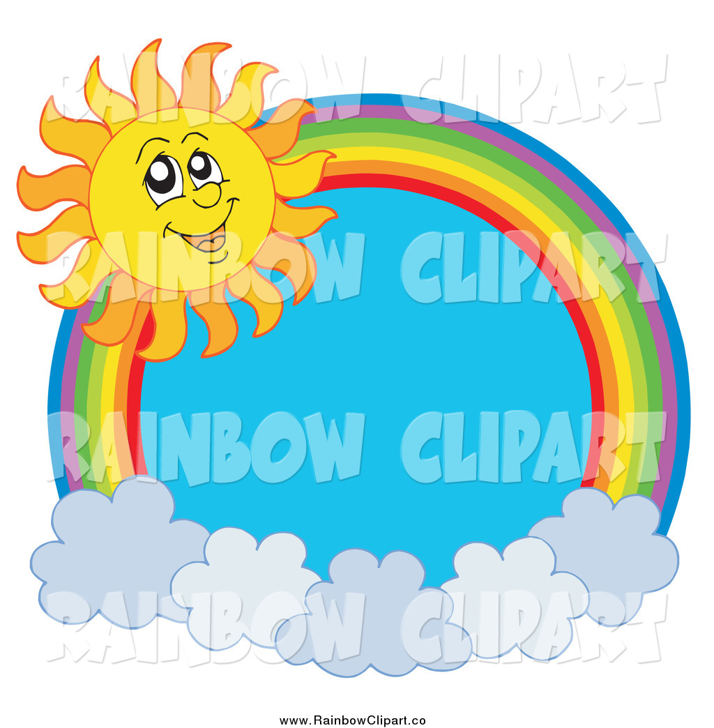 1024x1044 Vector Clip Art Of A Rainbow And Cloud With A Summer Time Sun