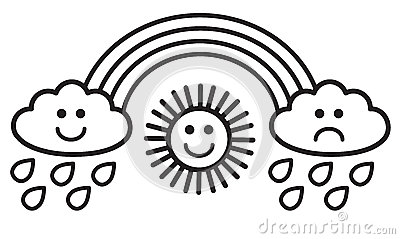 400x239 Rainbow Black And White Clipart