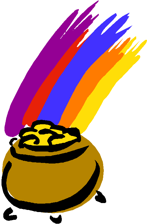 490x748 Rainbow With Pot Of Gold Clipart