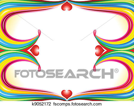 450x357 Clipart Of Abstract Rainbow Border K9052172