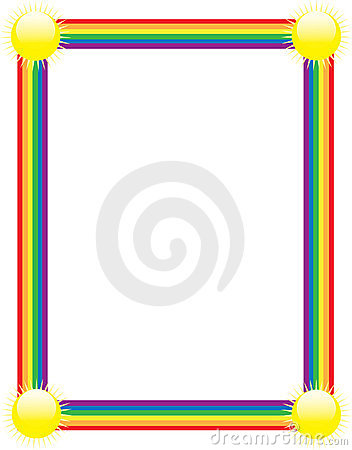 352x450 Rainbow Border Clipart