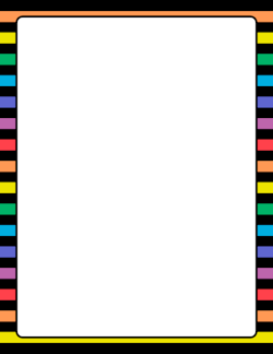 250x324 Rainbow And Black Striped Border Scrapbooking Amp Cards