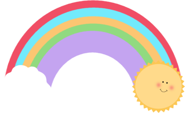 383x233 Sun And Rainbow Clip Art
