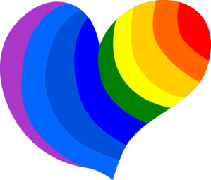 299x255 Rainbow Heart Clip Art