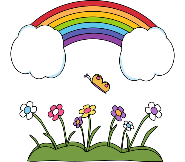 620x544 Rainbow Clipart Write