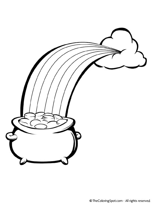 540x720 Rainbow With Pot Of Gold Clipart