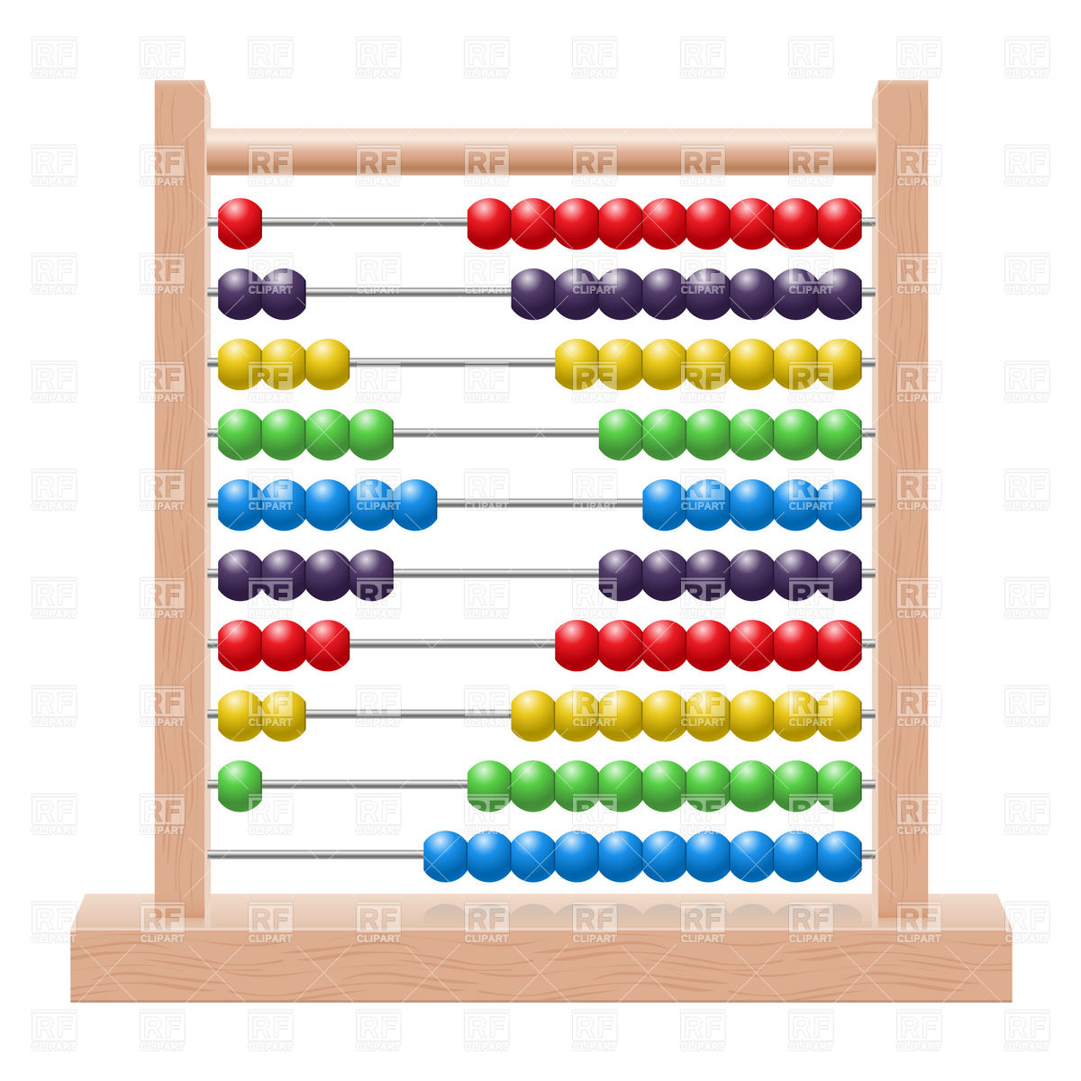 1200x1200 School Wooden Abacus With Rainbow Colored Beads Royalty Free