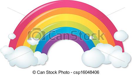 450x255 Drawn Rainbow Cloud Clip Art