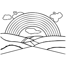 Rainbow Coloring Page | Free download on ClipArtMag