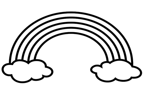 476x333 Rainbow Coloring Pages Page Image Clipart Images