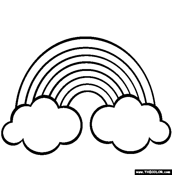 554x565 Rainbows Coloring Page Free Rainbows Online Colo
