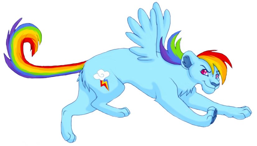 826x470 Rainbow Dash Lioness By Kainaa