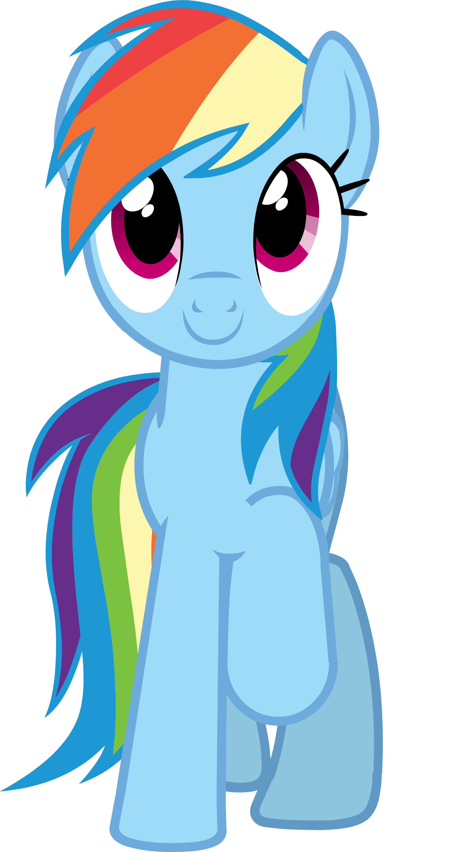 1660x2972 Rainbow Dash Vector