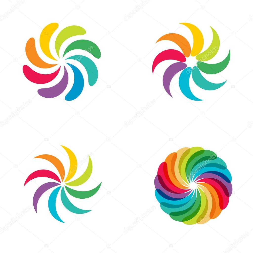1024x1024 Bright Clipart Rainbow Flower