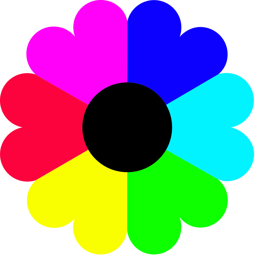 900x900 Rainbow Flower Clipart