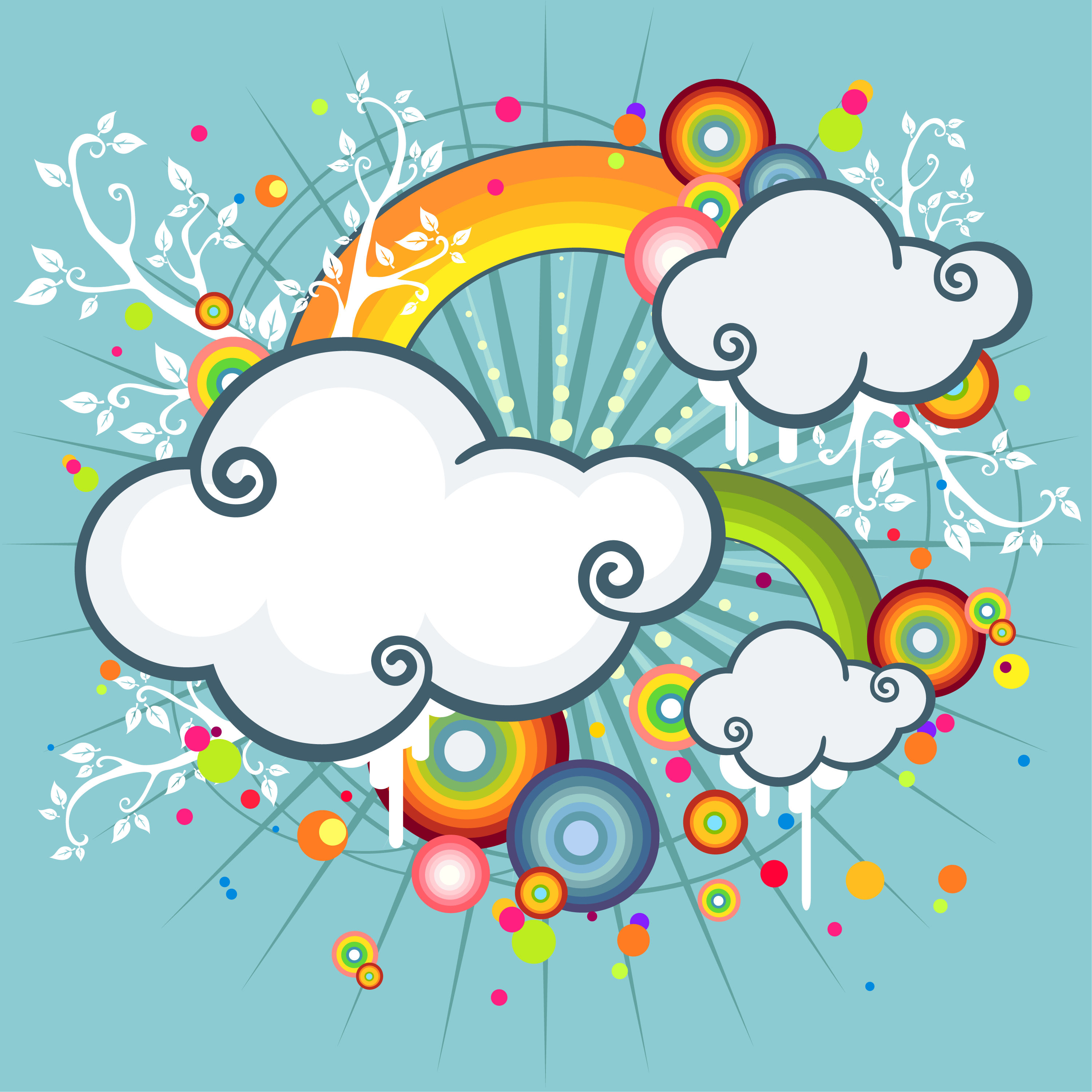 3001x3001 Free Rainbow Background Vector Free Vector 4vector
