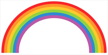 350x180 Free Rainbow Basic Bright Clipart