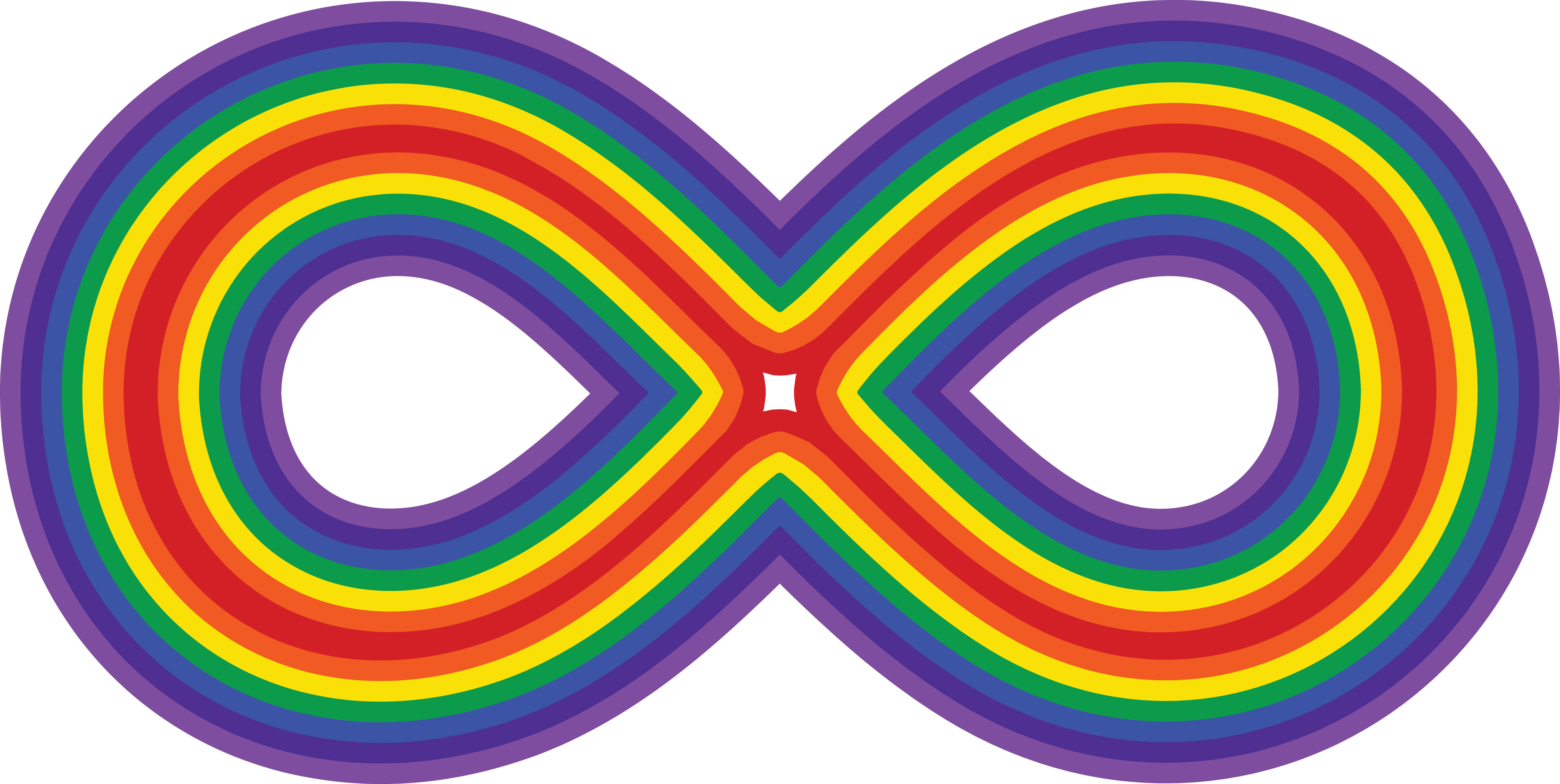 4000x2011 Clipart Of A Rainbow Infinity Symbol