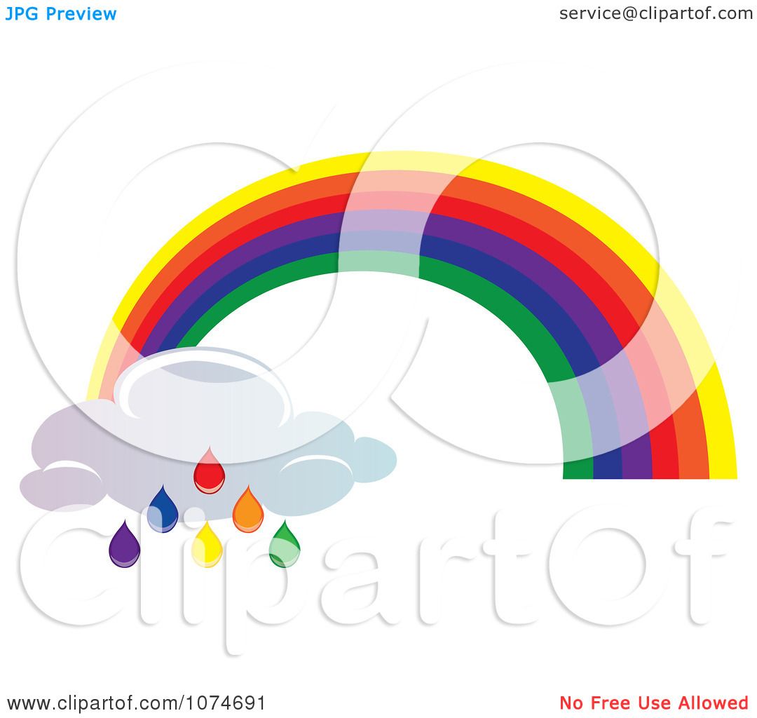 1080x1024 Clipart Rainbow Arch And Colorful Rain Drop Cloud