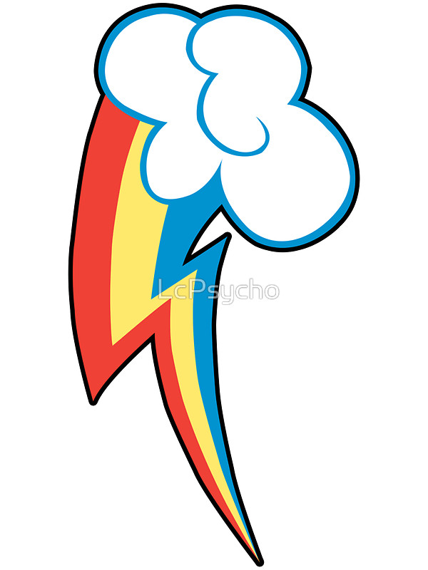 600x800 Rainbow Dash Cutie Mark (Outline) Stickers By Lcpsycho Redbubble