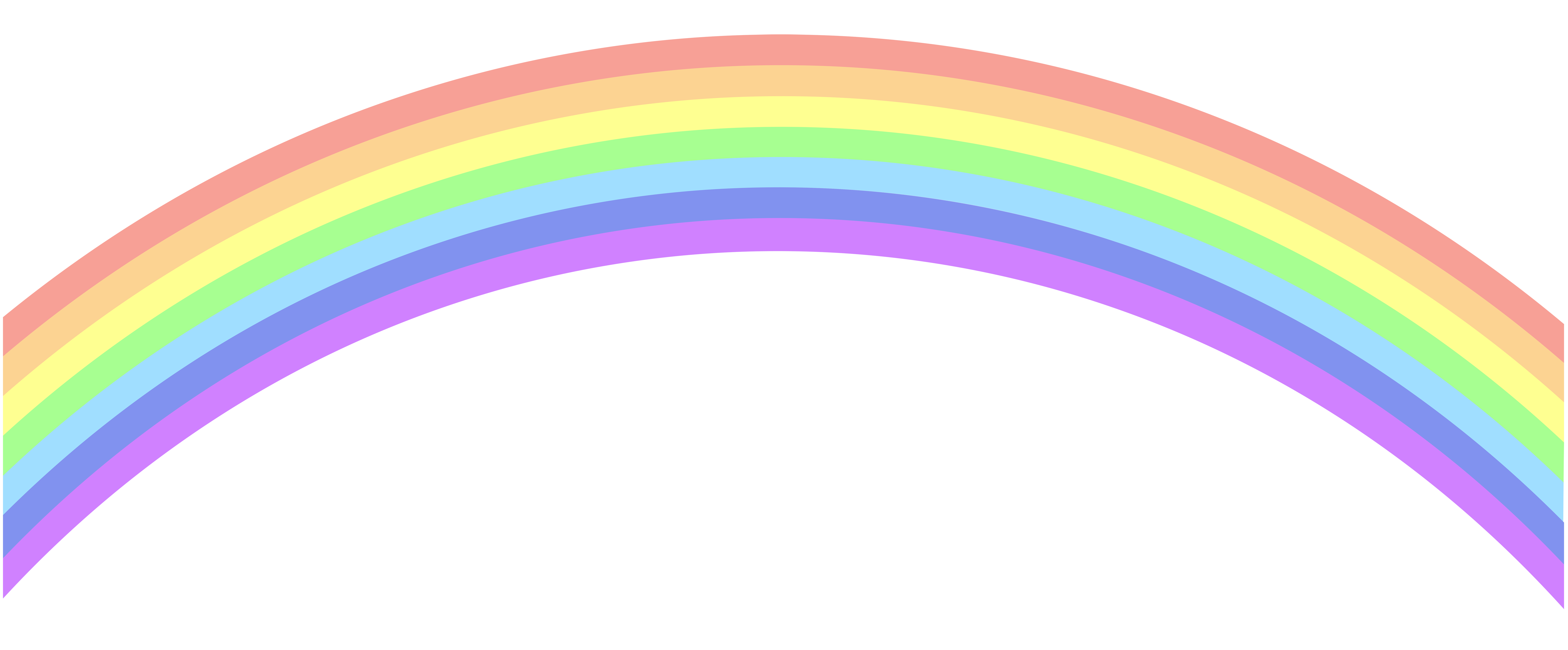 8000x3315 Rainbow Clipart Free