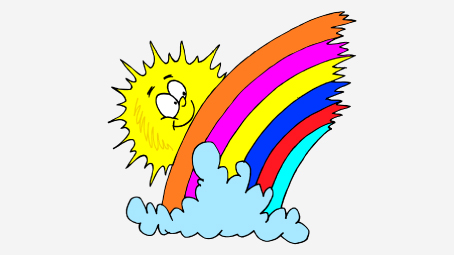 454x255 Rainbow Coloring Pages