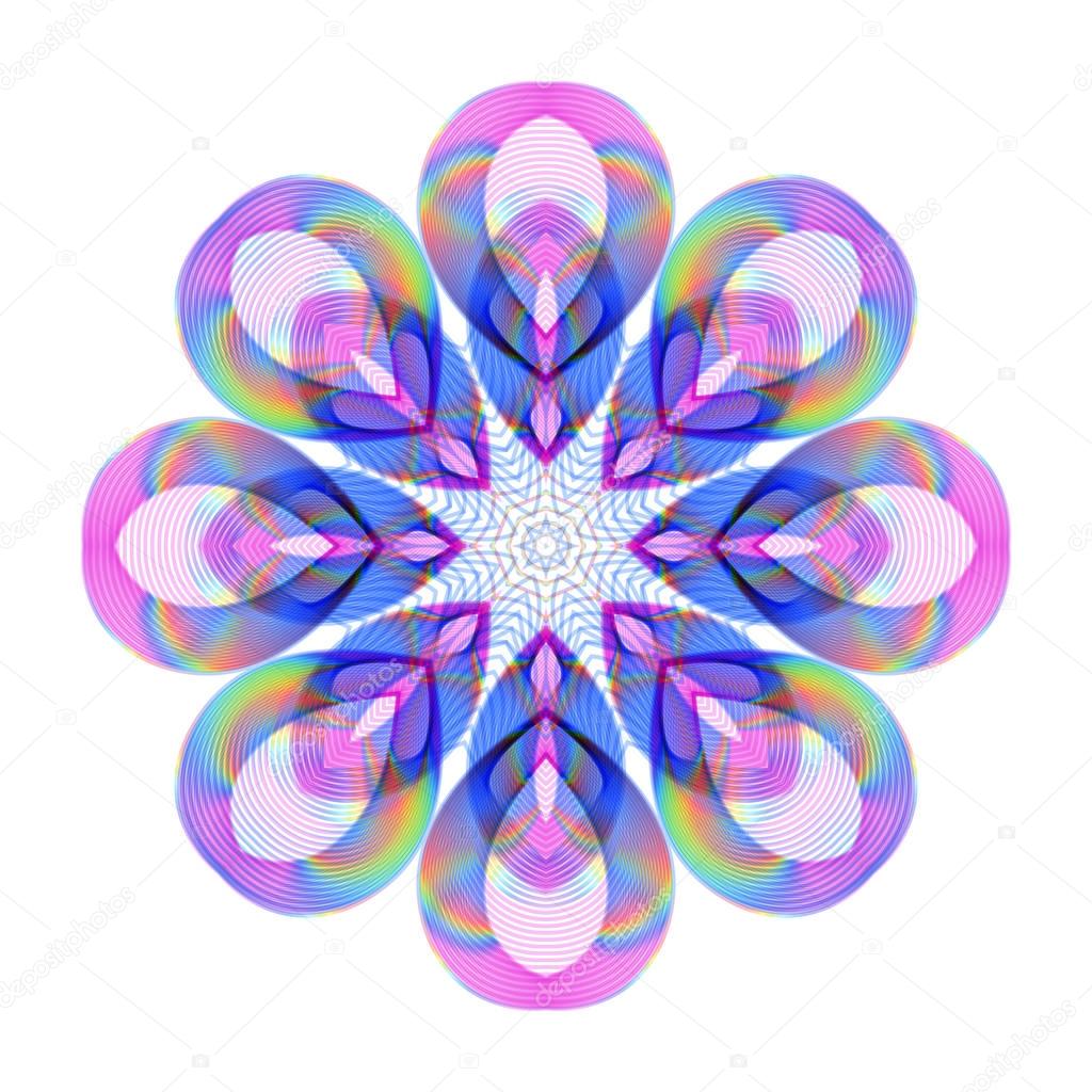 1024x1024 Colored Bright Rainbow Decoration On Transparent Background