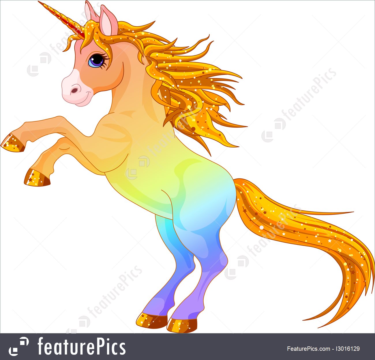 1300x1247 Illustration Of Rainbow Colored Unicorn