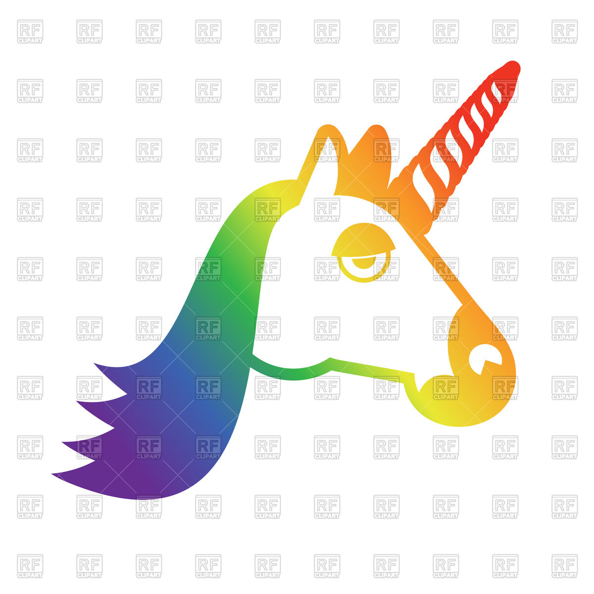 1200x1200 Lgbt Sign Unicorn And Rainbow Royalty Free Vector Clip Art Image