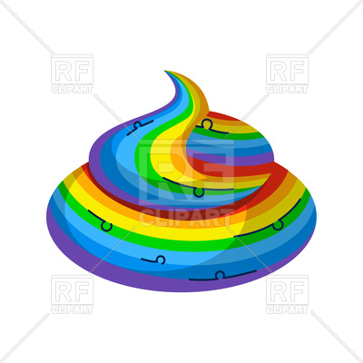 400x400 Shit Rainbow Unicorn Royalty Free Vector Clip Art Image