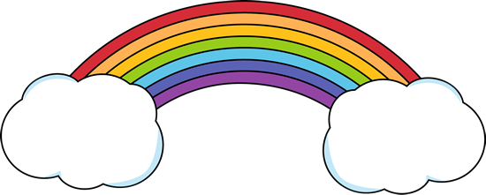 550x221 Colorful Rainbow And Clouds Clip Art