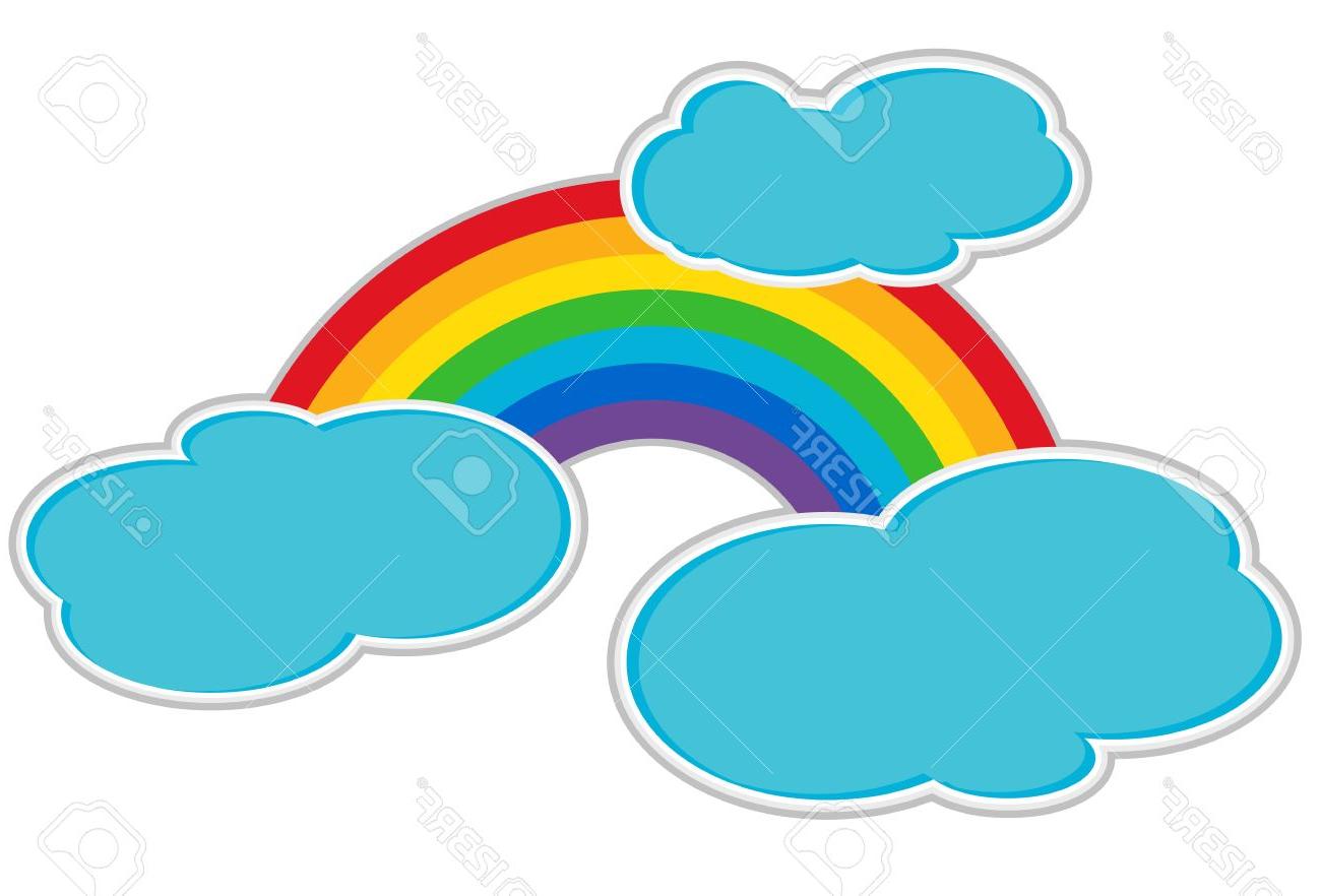 1300x882 Best 15 Rainbow And Clouds Stock Vector Cartoon Cdr