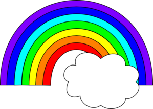 299x213 Rainbow Clouds Clipart Image