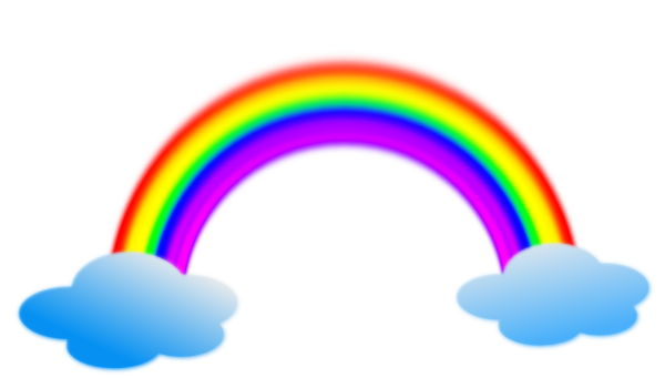 600x341 Rainbow In Clouds Clip Art