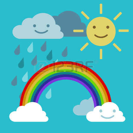 Rainbow With Clouds Clipart | Free download on ClipArtMag